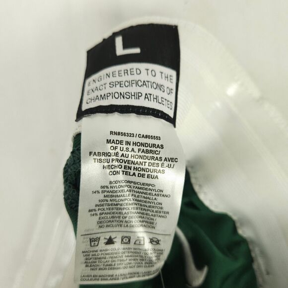 NWT Nike Mens Large Green Belted White Striped Swoosh Football Pants - Picture 4 of 8